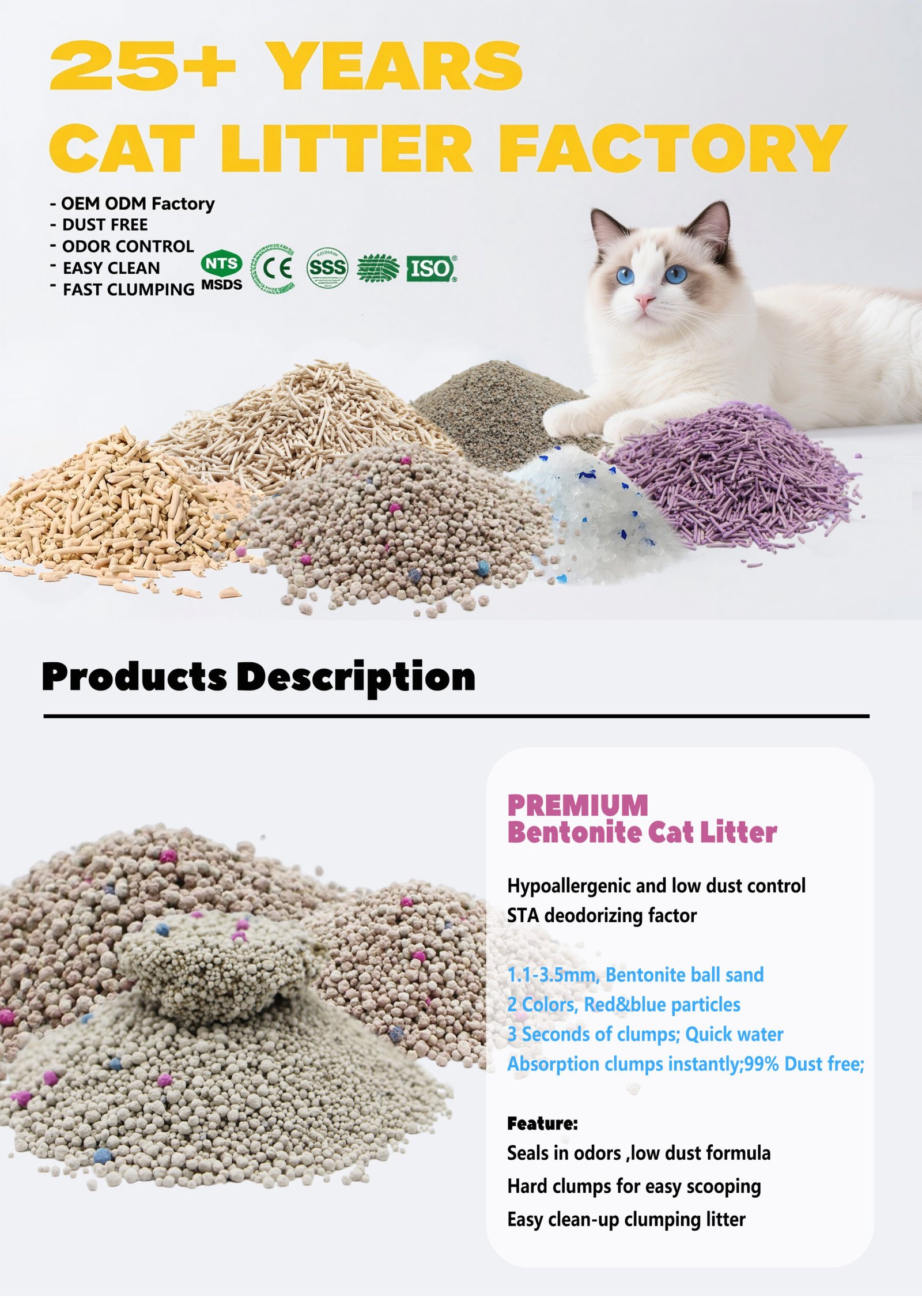 Cat Global Bentonite Cat Litter 5KG/10kg Details