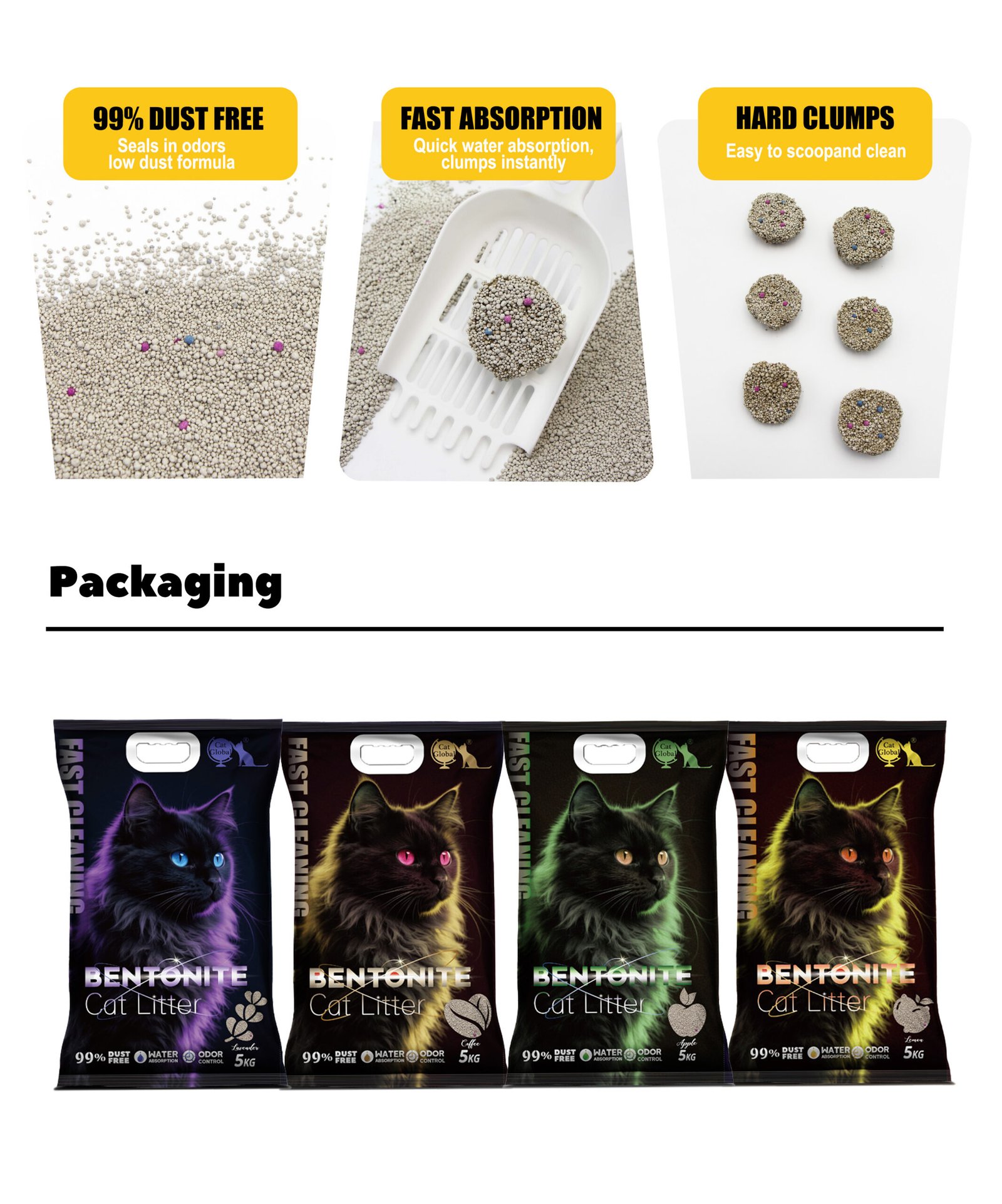 Cat Global Bentonite Cat Litter 5KG/10kg Details