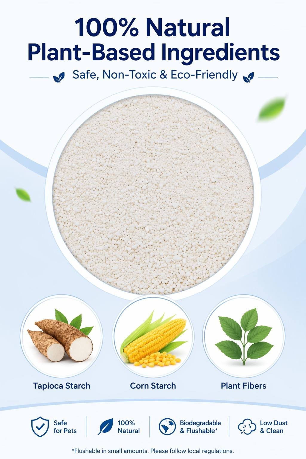 cassava cat litter