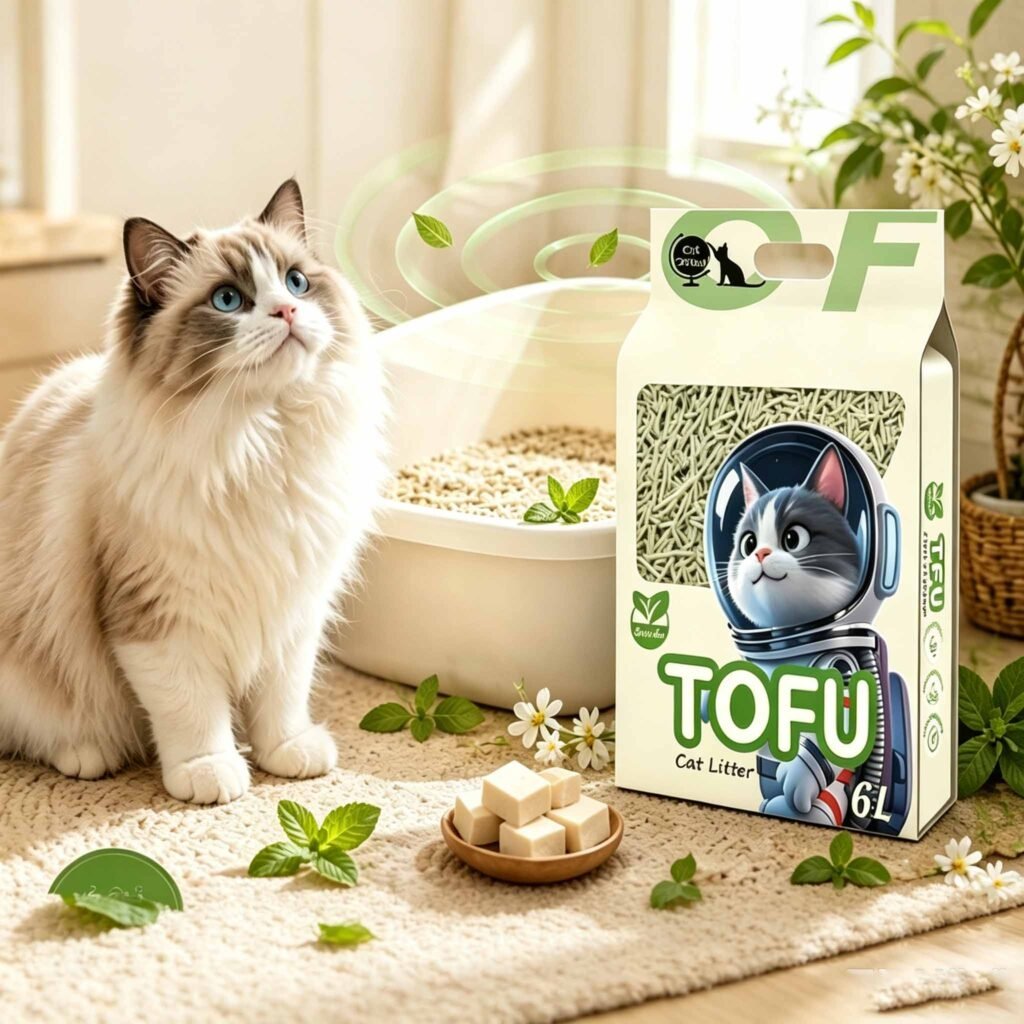 Cat Global Tofu Cat Litter — natural off-white round-stick granule (10–30 mm × 1.5–3.0 mm)
